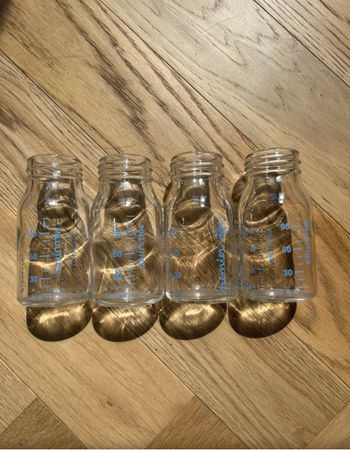Lot de 4 biberons en verre - 90mL - Tex