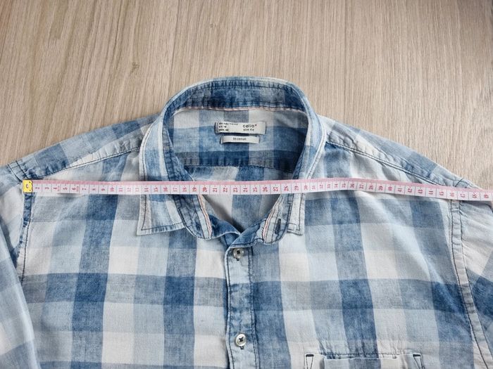 Chemise à rayures bleu et blanc Celio Taille L - photo numéro 6
