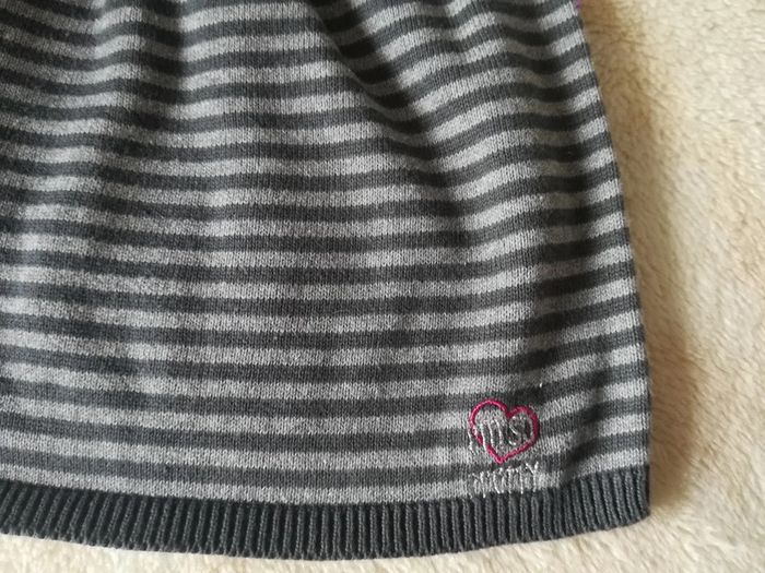 Robe hiver rayée grise 12 mois - photo numéro 2