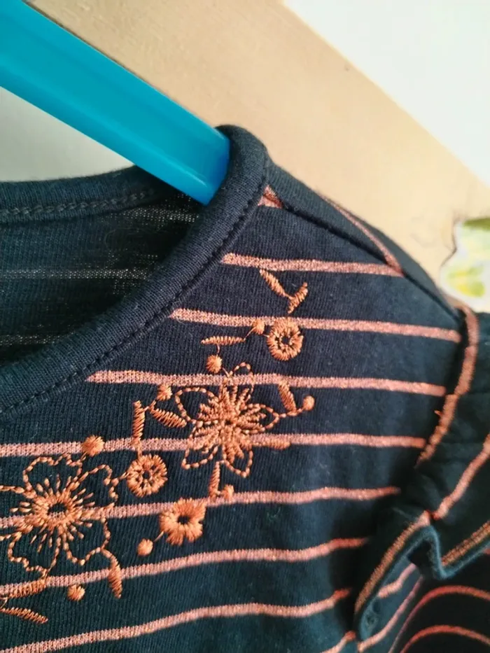 T-shirt manches longues rayé fils métalliques SGMJ 9 ans - photo numéro 3