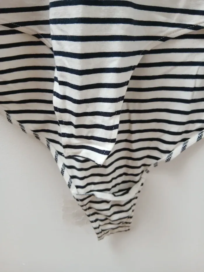 Body rayé noir et blanc Kiabi taille XL - photo numéro 4