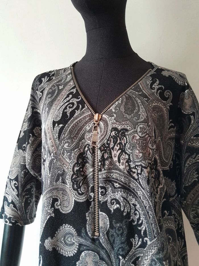 Robe printemps Manches 3/4 decolté plongeant - photo numéro 4