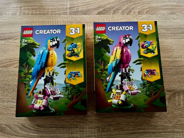 Lot 2 Lego Creator 3 in 1 perroquet exotique 31144 et 31136