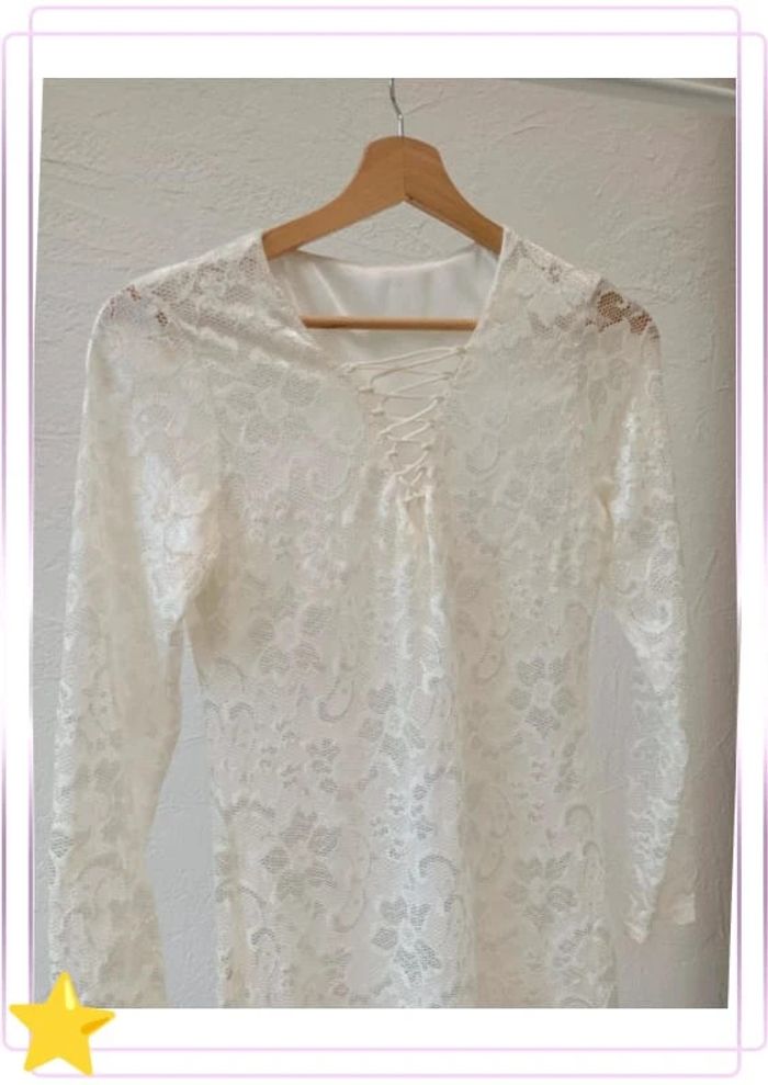 Robe ivoire dentelle
Taille S - photo numéro 3
