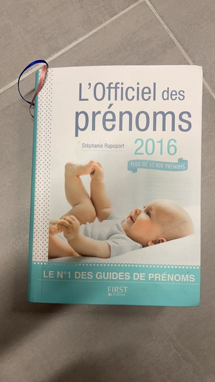 L’officiel des prénoms 2016