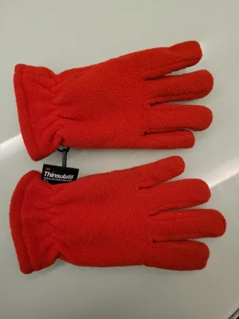 Gants rouges polaires 8/10 ans