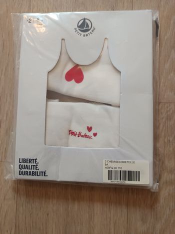 Lot de 2 chemises à bretelles Petit bateau 