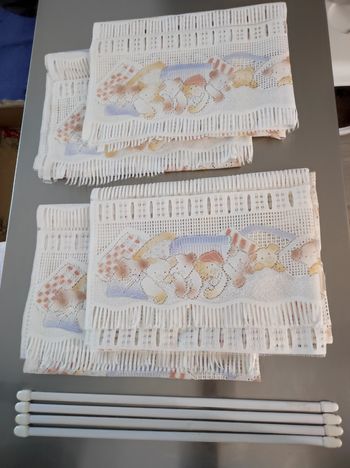 2 Paires de rideaux dentelle chambre enfant