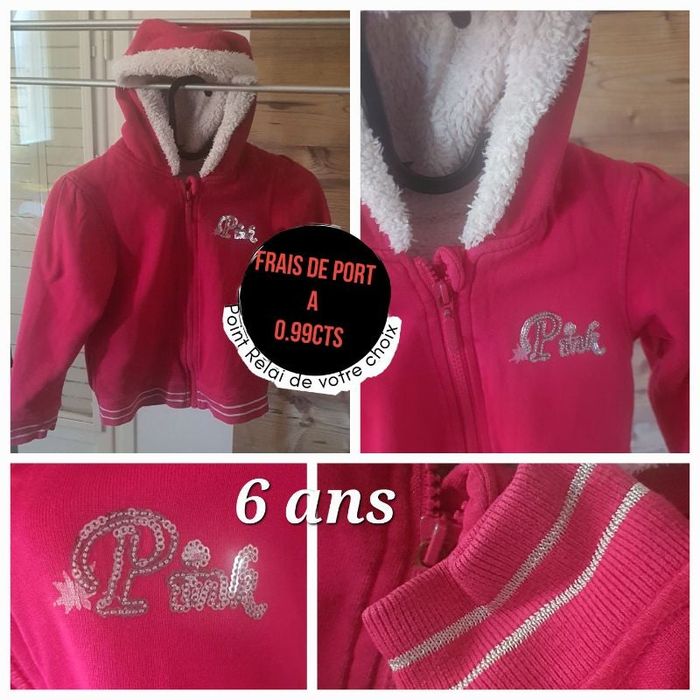 Veste / gilet zipe capuche polaire ( fourré) 6 ans