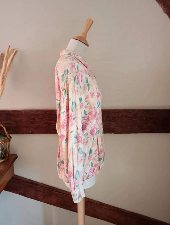 Chemisier fleuri à pinces viscose Pop 84 - photo numéro 7