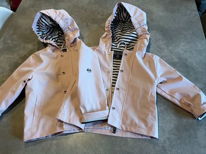 2 cirés rose pale 2 ans