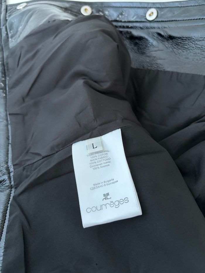 Veste Courrèges iconique en vinyle noir – Taille L (convient à un 38) - photo numéro 8