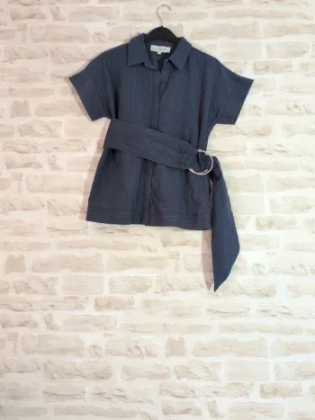 Chemise à rayures bleu marine – Un Jour Ailleurs Taille 38