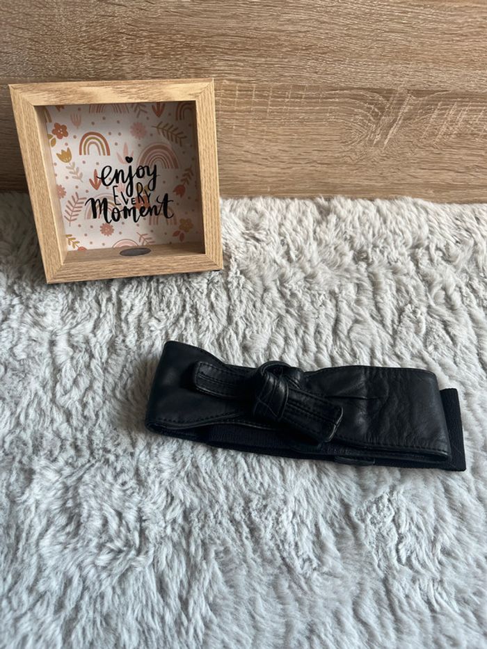 Ceinture noire élastique Comptoir des Cotonniers – Taille 3, fermeture boutons pression