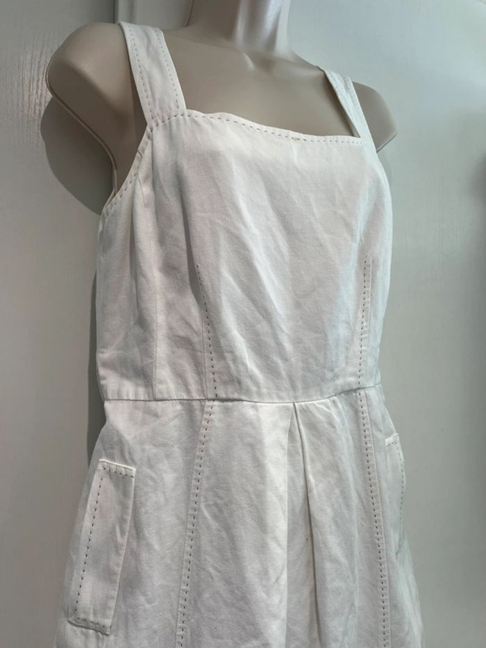 Robe blanc cassé Caroll  taille 38 lin et coton - photo numéro 12
