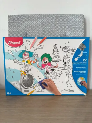 Pack de 2 Sets de Table Coloriables Bleu