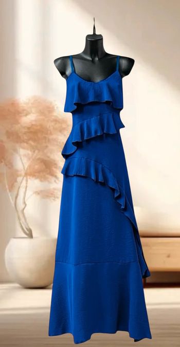 Robe d’été bleu électrique avec fente