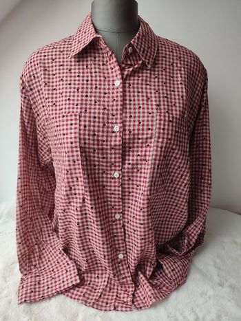Chemise manches longues rouge bordeaux taille S/M. Ikoone&bianka