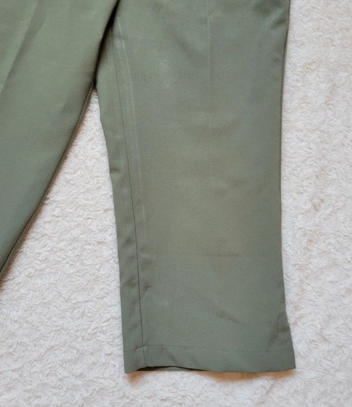 Pantalon 7/8 vert tailleur - photo numéro 2