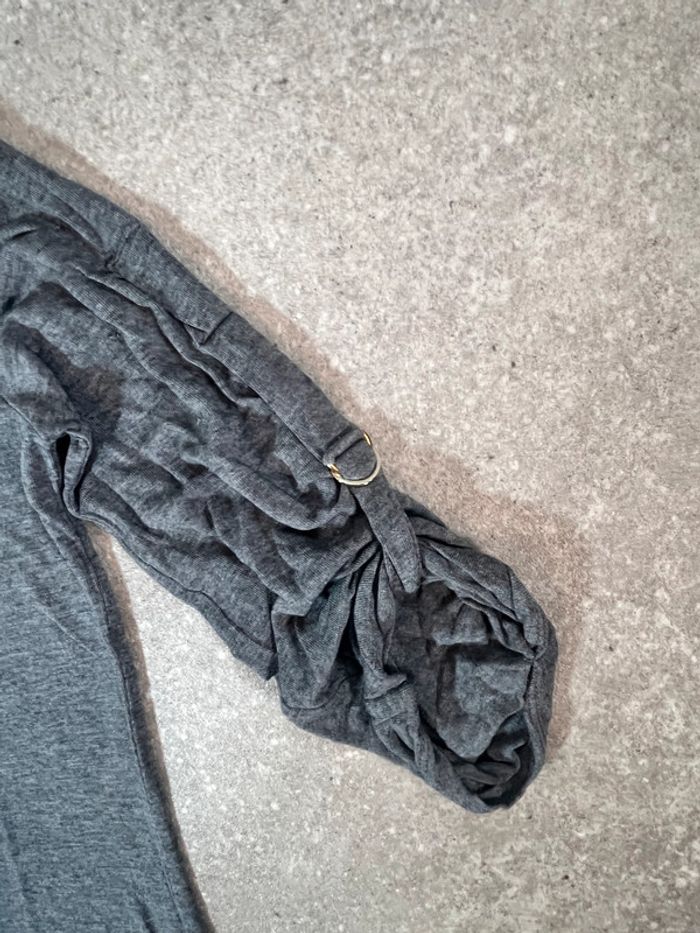 🌟 Haut gris à manches froncées Mango taille S 🌟 - photo numéro 2