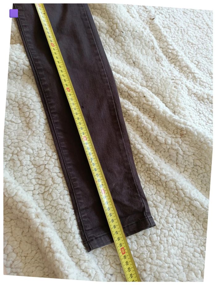 Pantalon jean noir/grisé cache cache peu porté - photo numéro 7