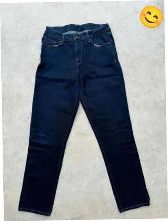 Jeans Levi's W31 FR40 L32 coupe droite bleu marine Femme Women pan521b - photo numéro 2
