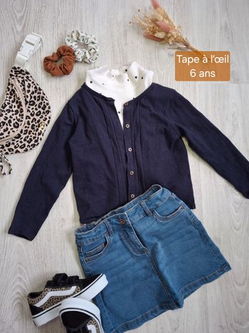 Veste/gilet fille bleu marine Tape à l’œil/TAO - 6 ans