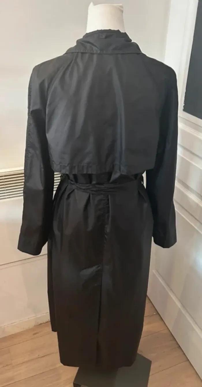 Laura dusini trench long imperméable  noir taille 42 - photo numéro 4