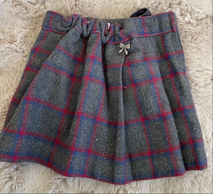Jupe Vertbaudet Jupe à Carreaux gris fille taille 3 ans Vertbaudet - photo numéro 4