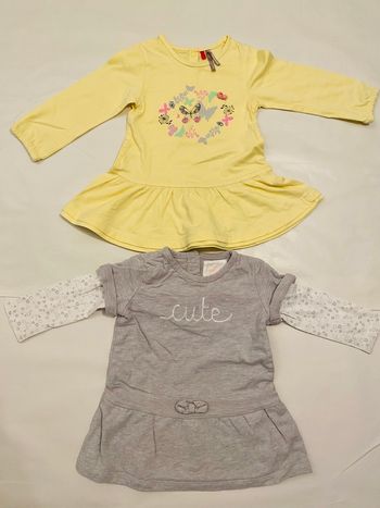 Lot 2 robes manches longues 12 mois
