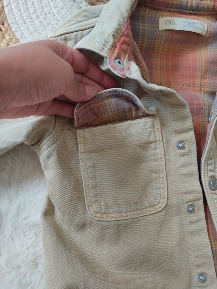 Veste automnale en jean Zara - photo numéro 3