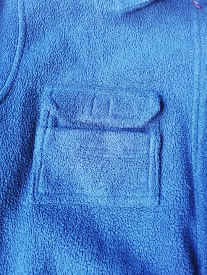 Chemise enfant vintage O and O polaire sherpa bleu marine taille 10 ans - photo numéro 10