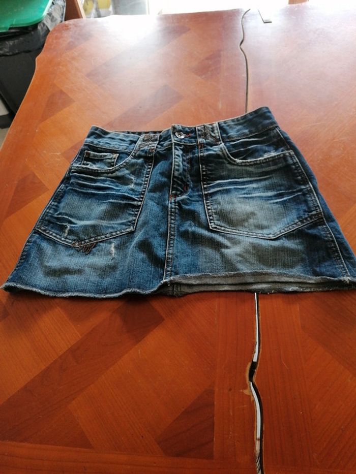 Lot 2 jupes en jeans femme taille S - photo numéro 5