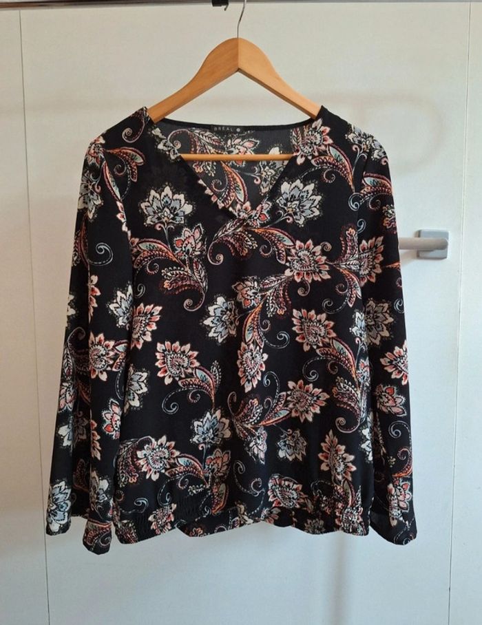Blouse à manches longues Bréal noir femme 42 XL