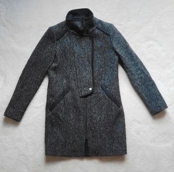 Magnifique manteau caban en laine femme gris Comptoir des cotonniers 34