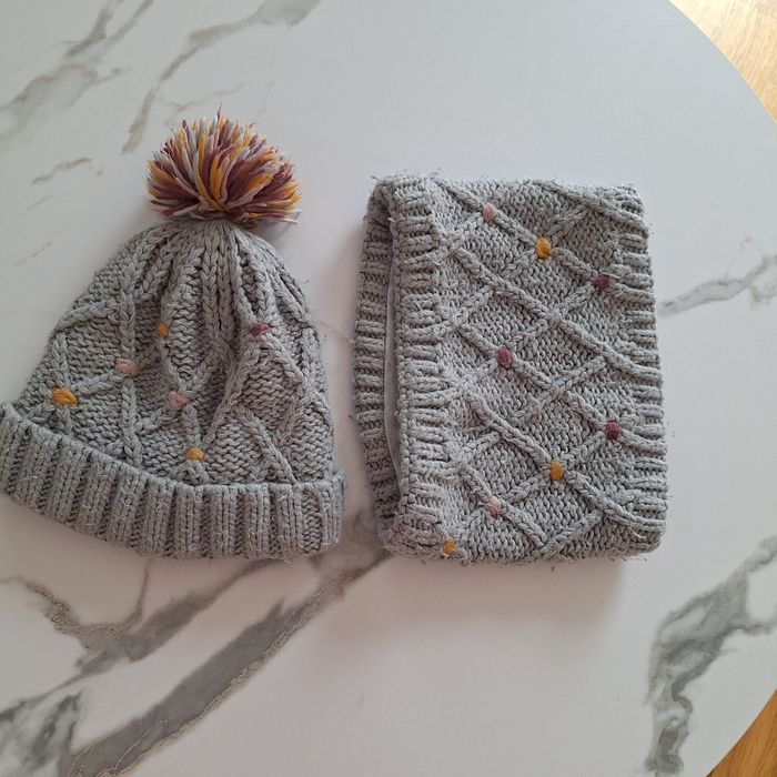 Ensemble bonnet et snood taille 8/10 ans vertbaudet - photo numéro 2