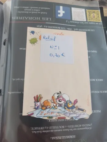 Feuille Diddl relief 1 0,70€