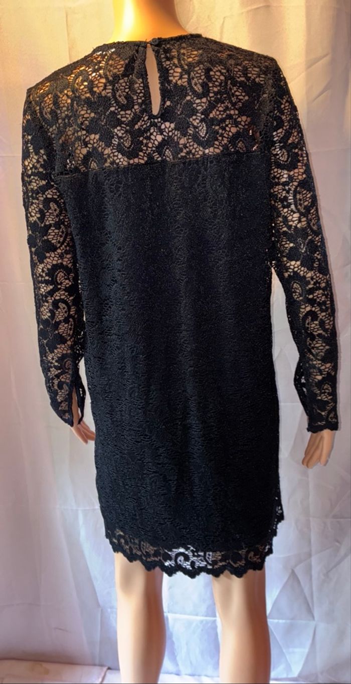 Superbe Robe Courte en Dentelle Noire Mango Casual (Taille M) - photo numéro 2