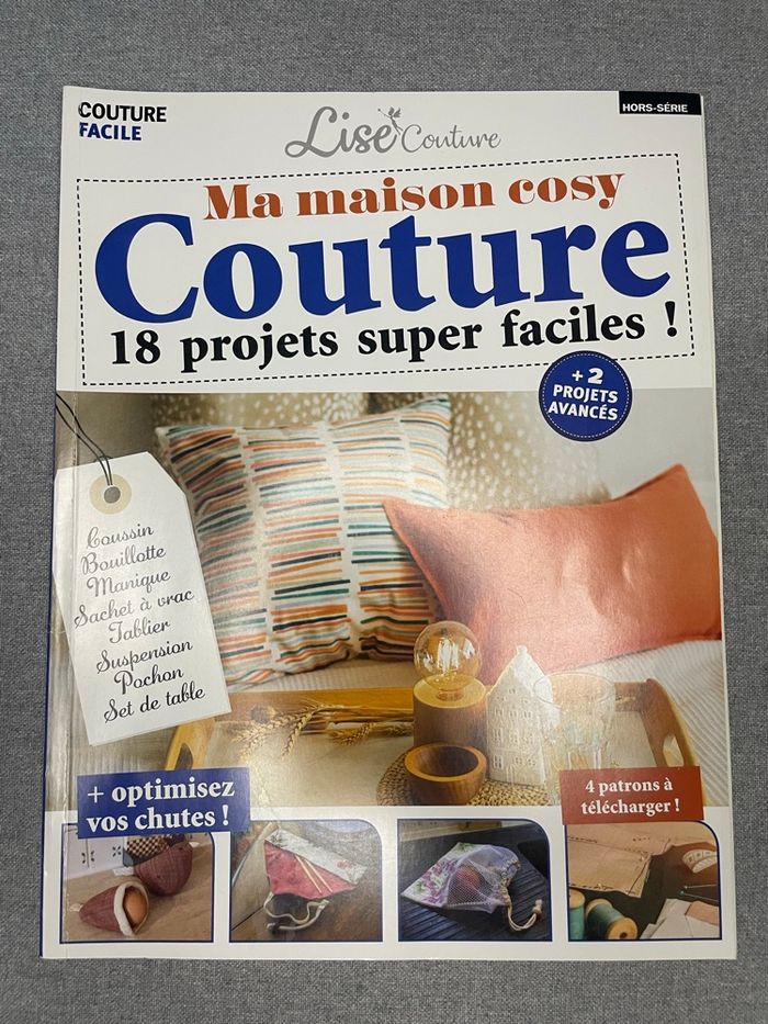 Magazine couture “Ma maison cosy” 18 projets faciles (+ 2 avancés)
