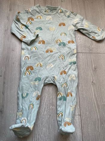 Pyjama turquoise arc-en-ciel Kiabi 12 mois