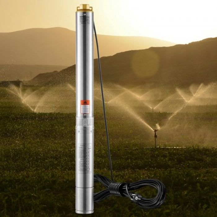 VEVOR Pompe Immergée pour Puits Profond, 1100 W, Pompe à Eau Acier Inoxydable, Débit 7,1 m³/h, 105 m, avec Cordon Électrique 19,4 m, Pompe Étanche IP68 pour Usage Domestique, Irrigation Industrielle - photo numéro 8