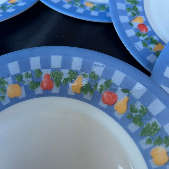 6 assiettes à dessert Arcopal Primeur Marc Palluy - photo numéro 3
