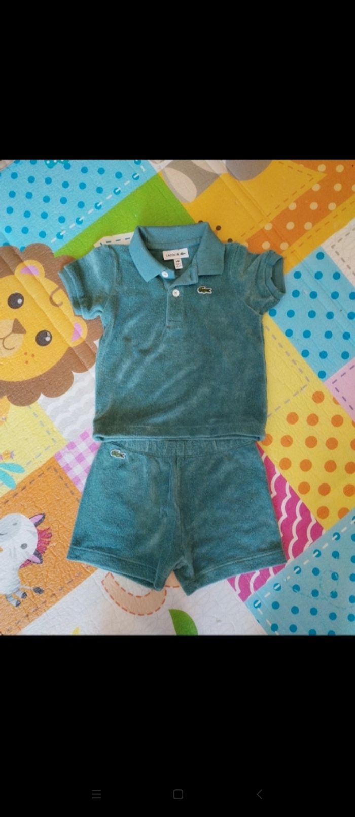 Ensemble Lacoste bébé garçon 6 mois