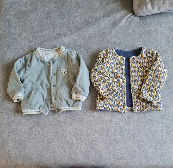 Lot de 2 vestes réversible 12 mois