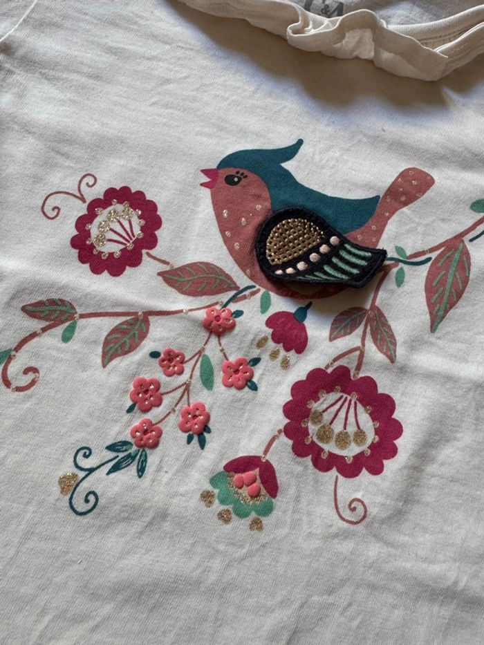 T-shirt manches longues C&A fille 3 ans très bon état - photo numéro 2