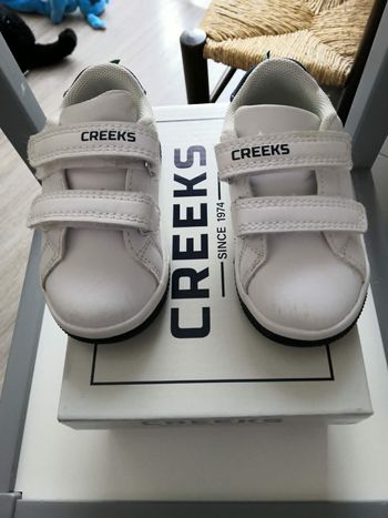 Baskets Tennis Tennis basses à scratchs blanc bébé garçon Pointure 21 Creeks