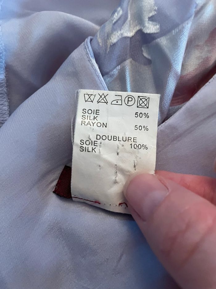 Robe légère parme et rose soie 42 - photo numéro 7