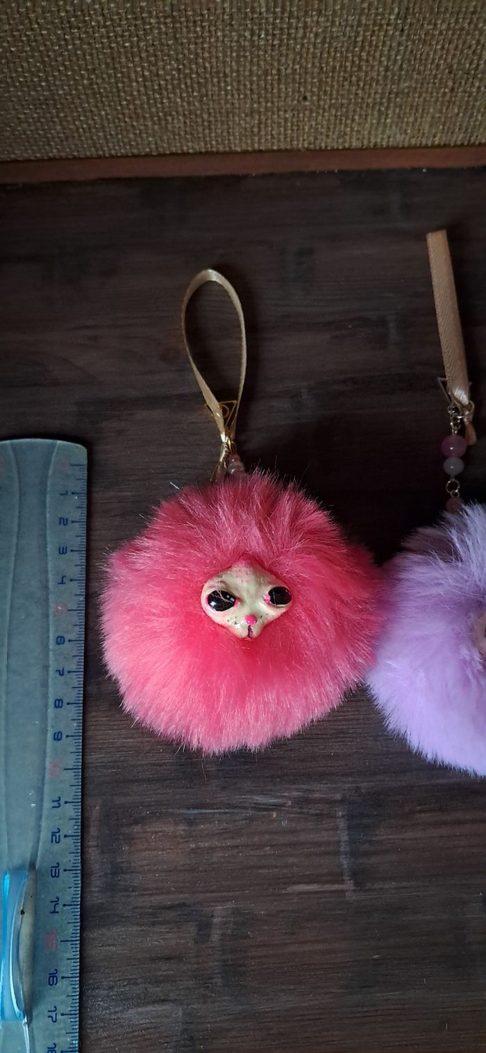 Duo ornement boursouflet rose et violet - photo numéro 2