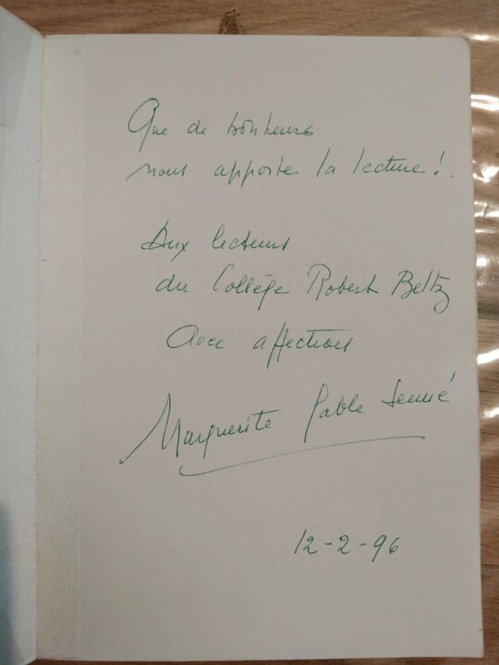 Livre dédicacé de Marguerite Gable Senné - photo numéro 4