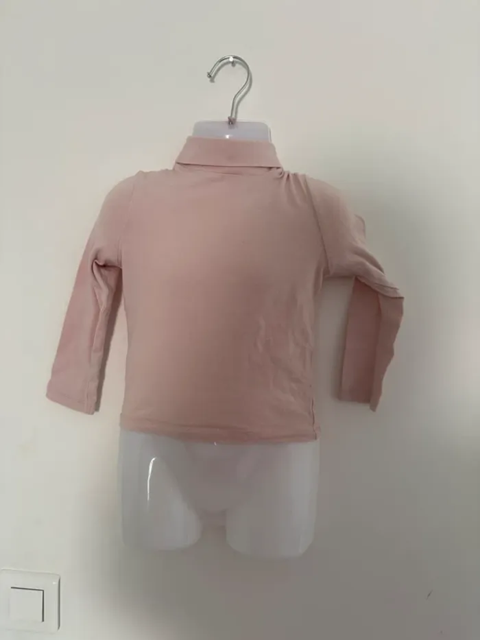 Pull col roulé rose pâle Kiabi - Taille 3 ans (90/97 cm)